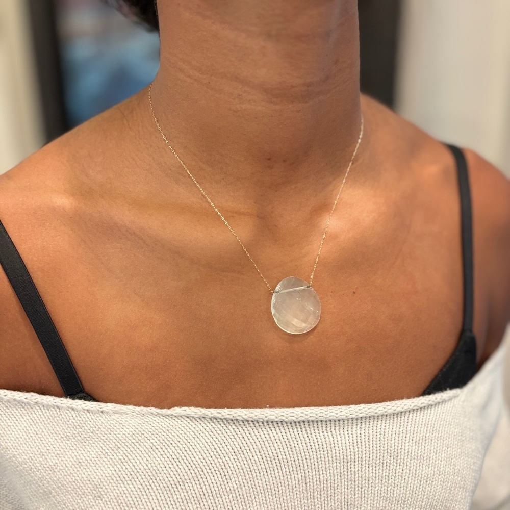 10k Gold Crystal necklace